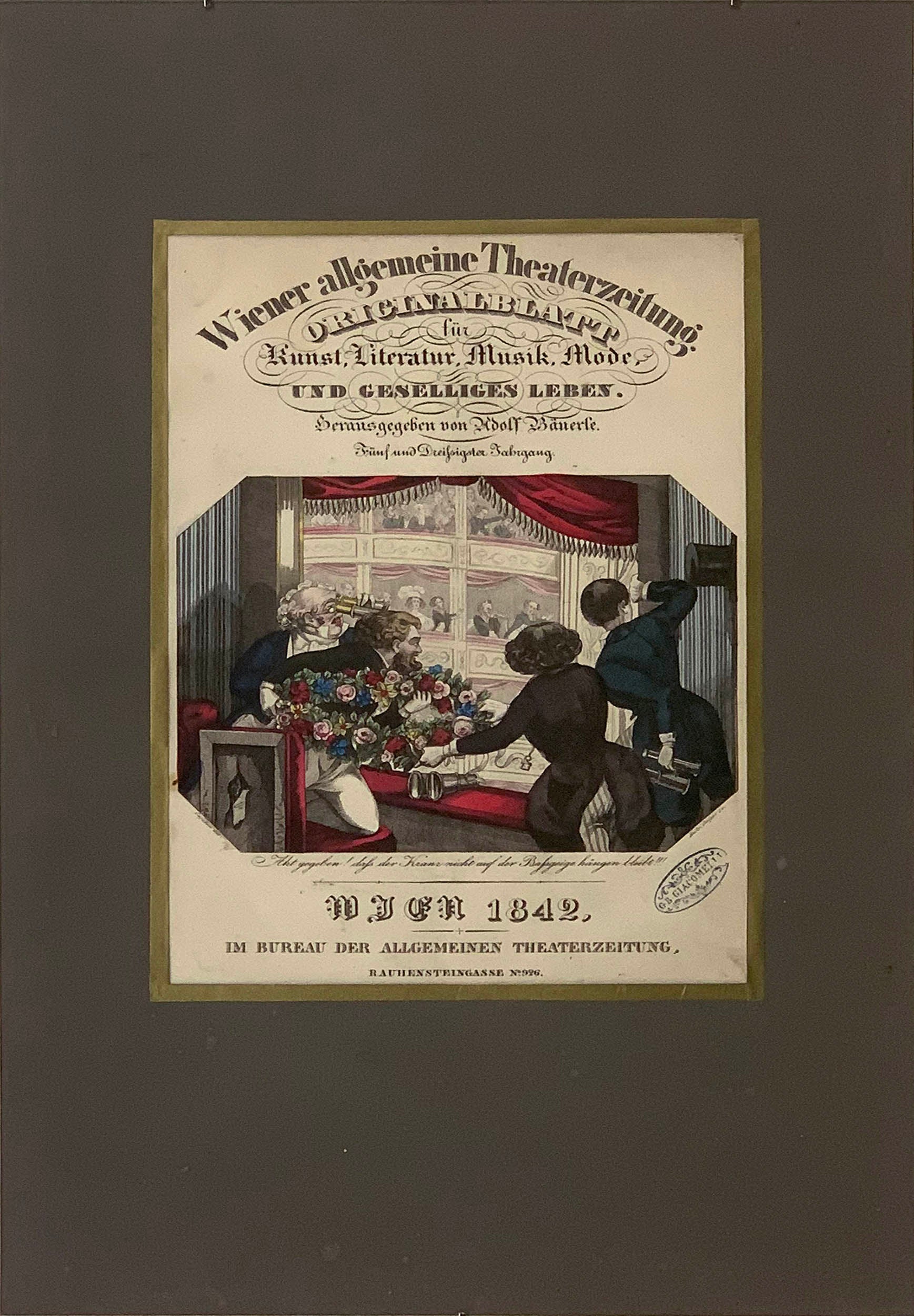 Viennese general theater newspaper, thirty-fifth vintage, 1842