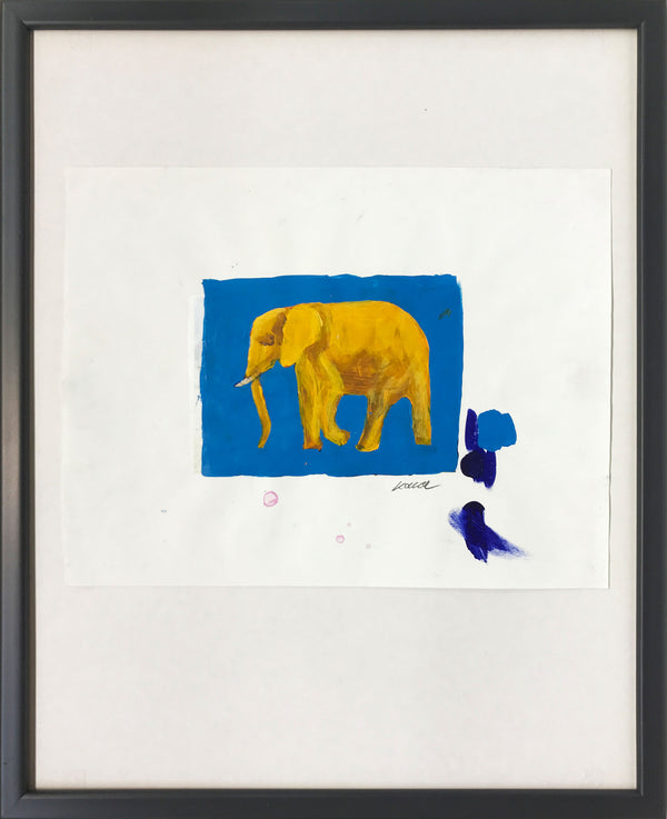 Study "Yellow Elephant on Blue"