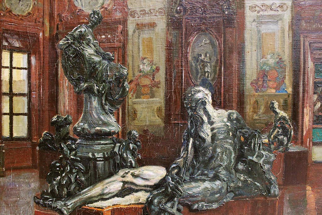 Marble Hall in the Lower Belvedere Museum (baroque gallery with the fountain figures by Georg Raffael Donner)