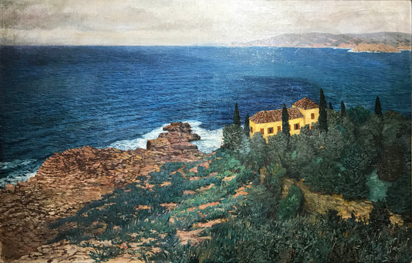 Southern coastal landscape with villa