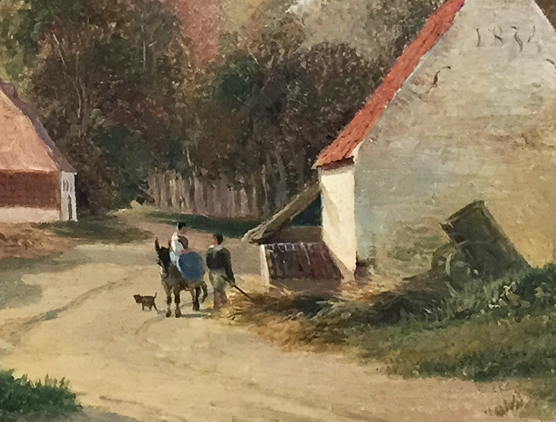 Village with windmill