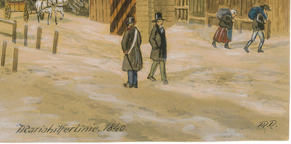 Vienna, Mariahilfer line in the winter of 1840