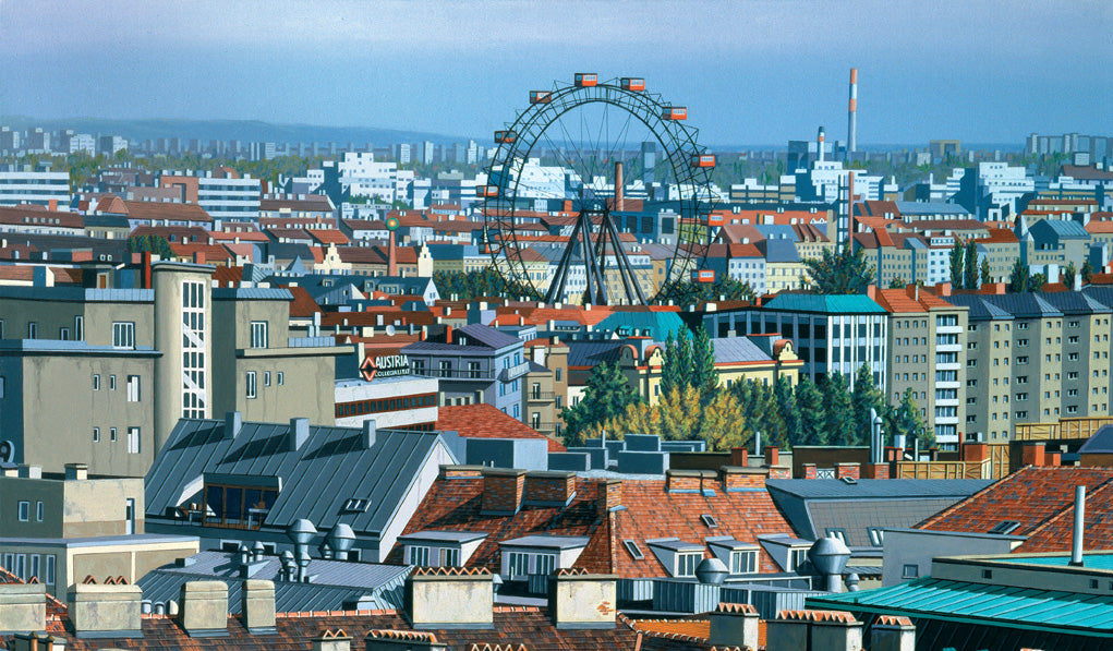 View towards the 'Riesenrad' in Vienna