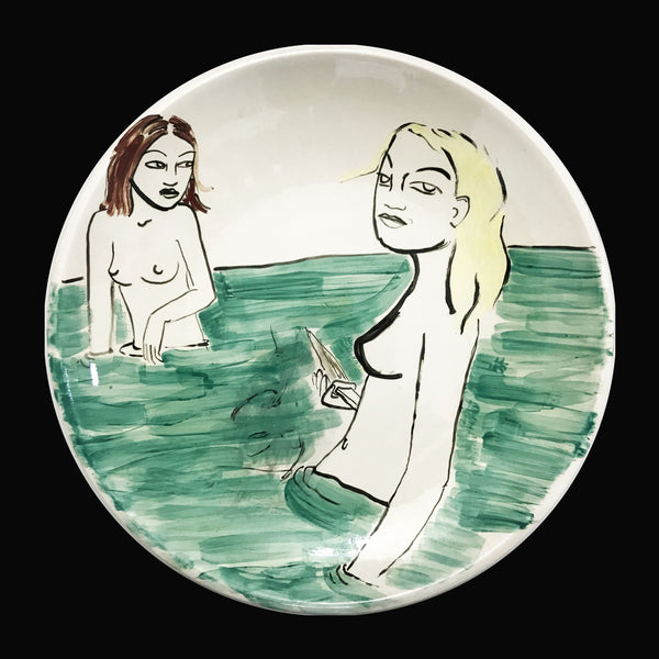 Plate with Pool Girls