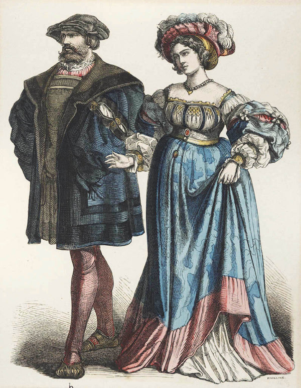 Collection of 74 costume presentations 15th to 19th century