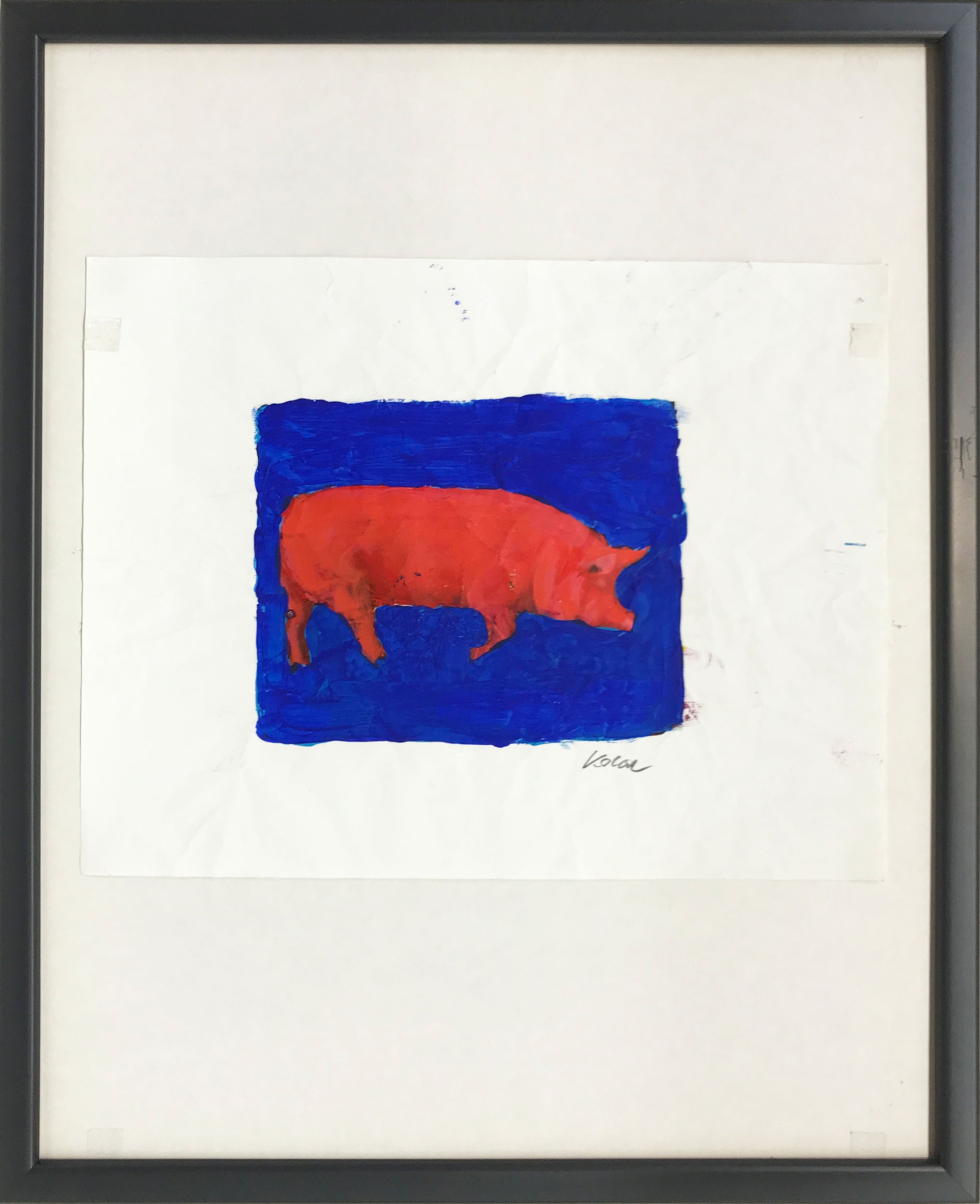 Study "Red Pig on Blue"