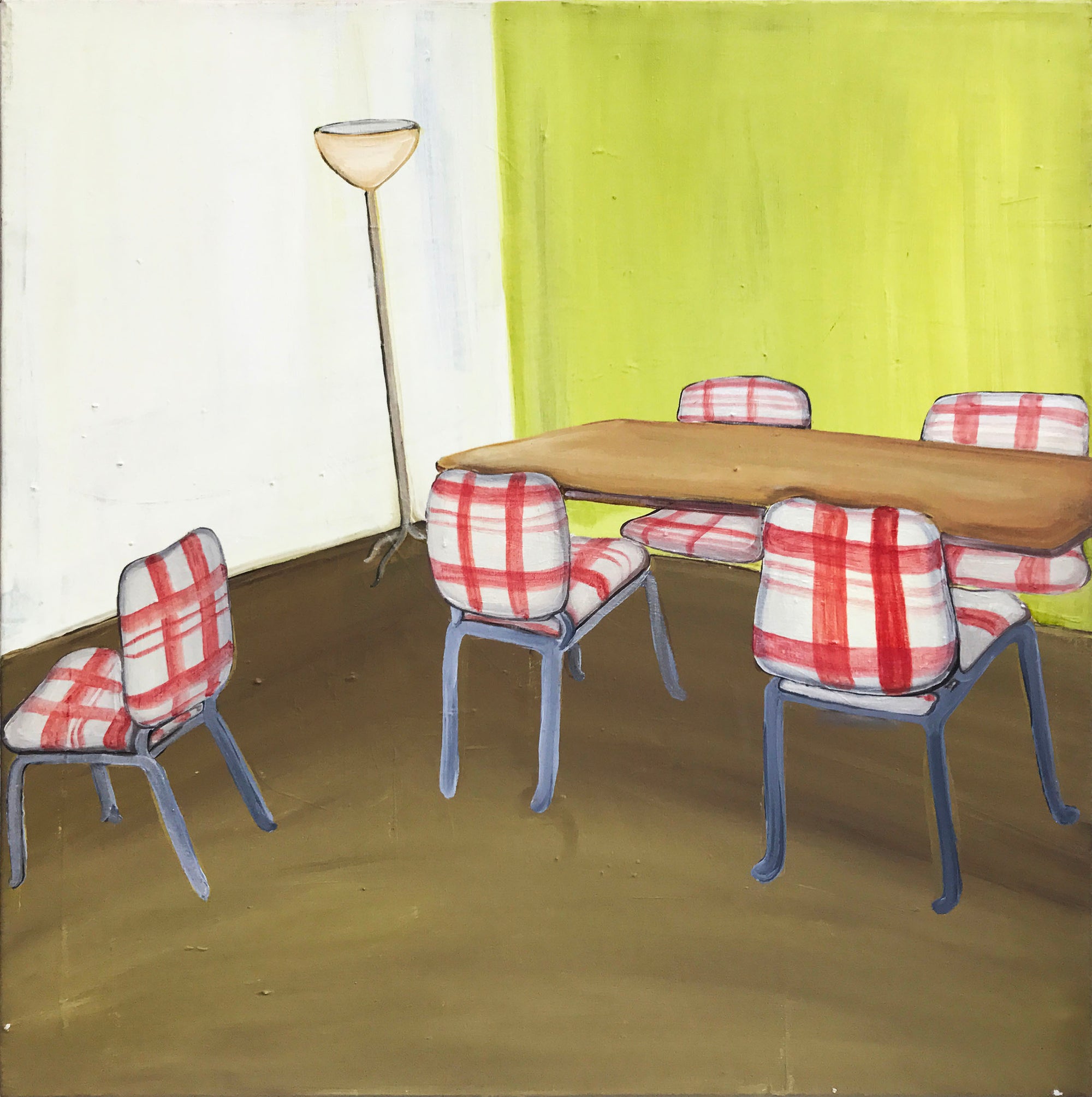 Red Checked Dining Set