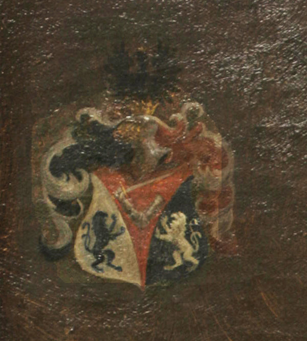 Portrait of an aristocrat with family coat of arms