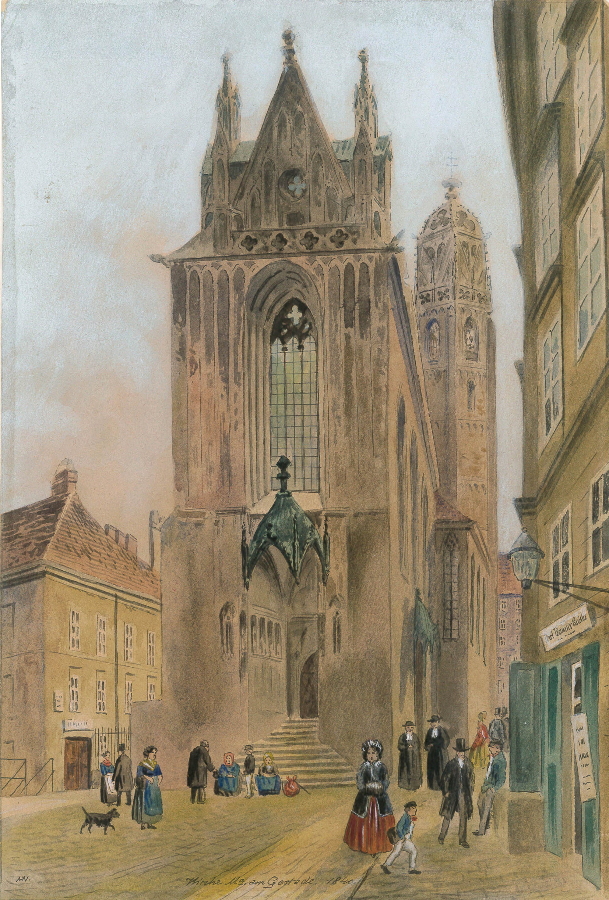 Church of the Virgin Mary at the Gestade around 1840