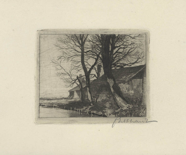 Convolute of 5 etchings with landscape sujets