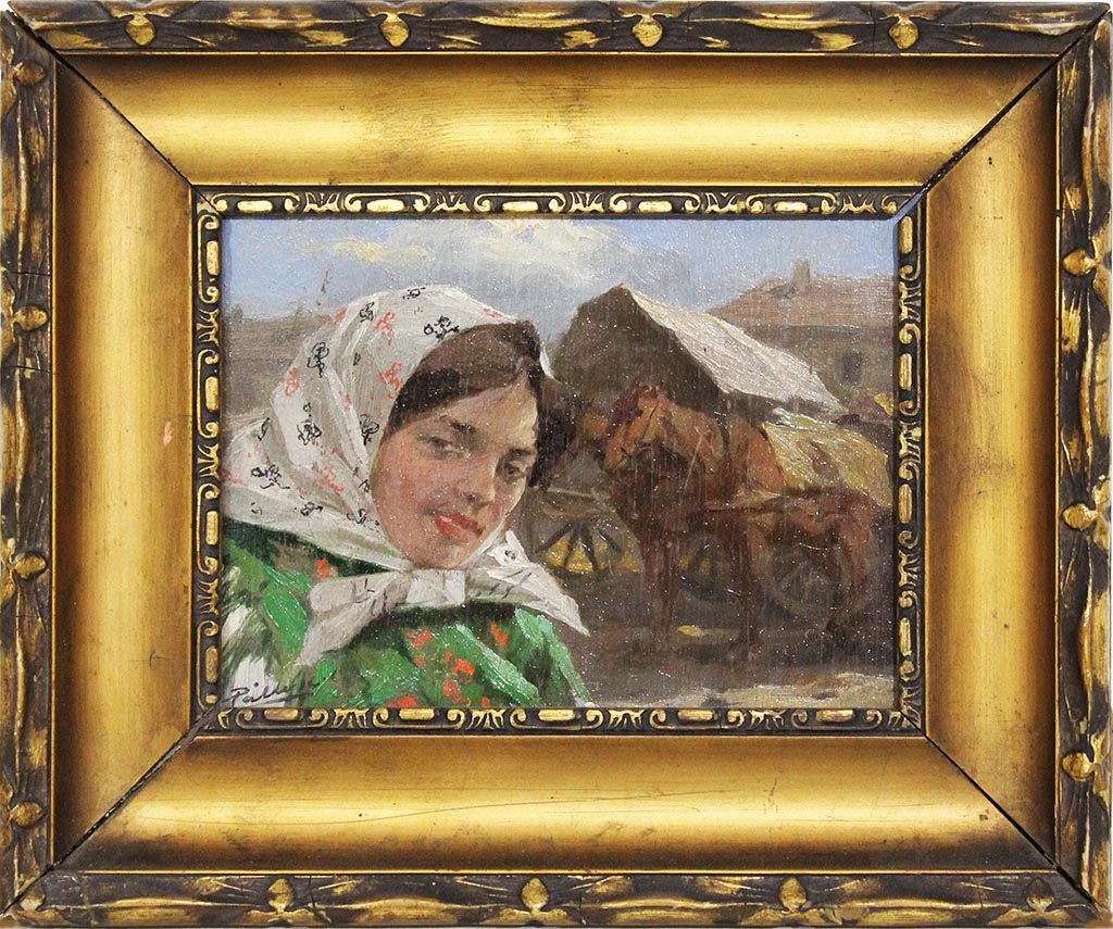 Girl with horse cart