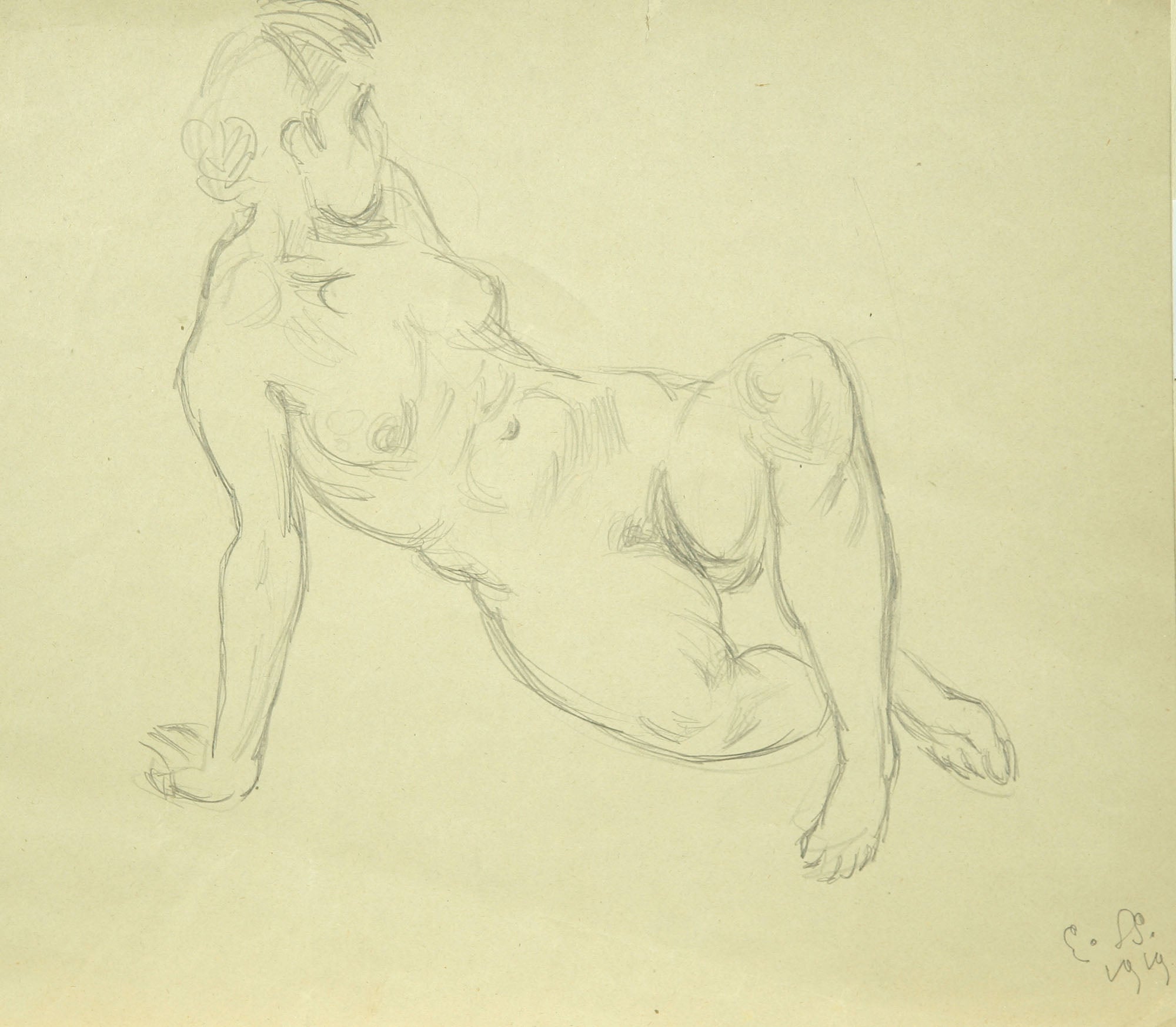 Female nude, rested