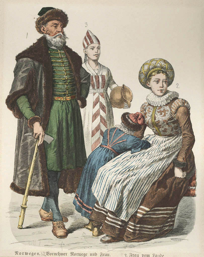 Collection of 74 costume presentations 15th to 19th century