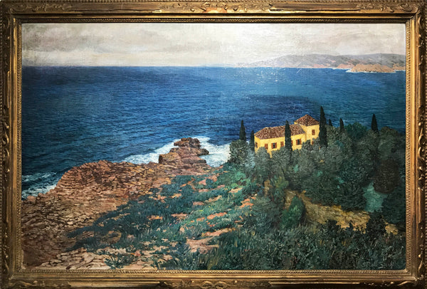 Southern coastal landscape with villa